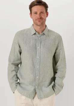 groene selected homme casual overhemd slhregkylian mix ls shirt