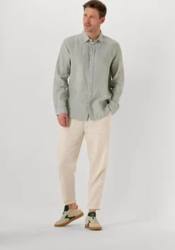 groene selected homme casual overhemd slhregkylian mix ls shirt
