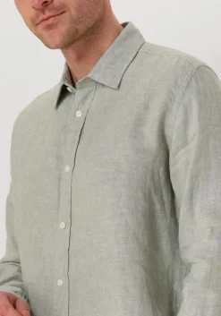 groene selected homme casual overhemd slhregkylian mix ls shirt