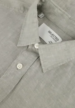 groene selected homme casual overhemd slhregkylian mix ls shirt