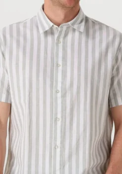 groene selected homme casual overhemd slhreg-sun shirt ss noos