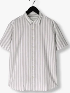 groene selected homme casual overhemd slhreg-sun shirt ss noos