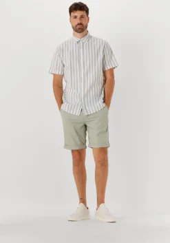 groene selected homme casual overhemd slhreg-sun shirt ss noos