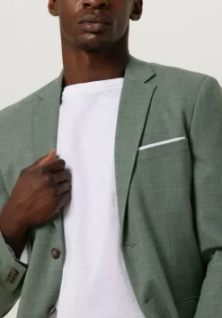 groene selected homme colberts slhslim-oasis linen blz noos