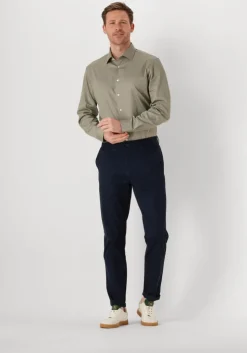 groene selected homme klassiek overhemd slhslim-performance shirt ls noos