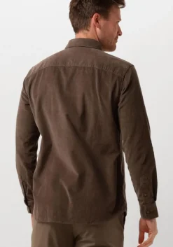 groene selected homme overshirt slhregowen-cord shirt ls w