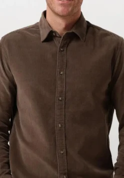 groene selected homme overshirt slhregowen-cord shirt ls w
