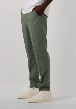 groene selected homme pantalon slhslim-oasis linen trs noos