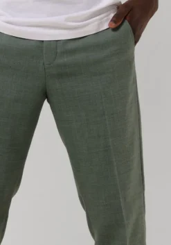 groene selected homme pantalon slhslim-oasis linen trs noos