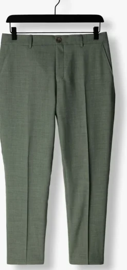 groene selected homme pantalon slhslim-oasis linen trs noos