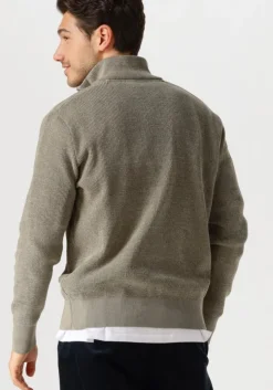 groene selected homme trui slhrodney ls high neck half zip