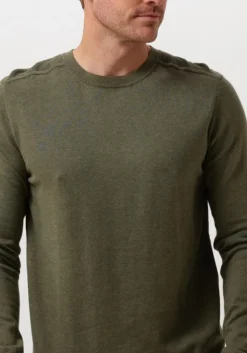 groene selected homme trui slhberg crew neck noos