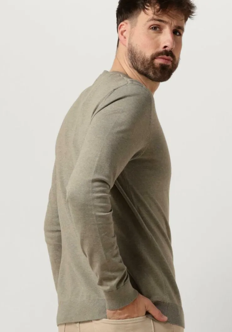 groene selected homme trui slhberg crew neck noos