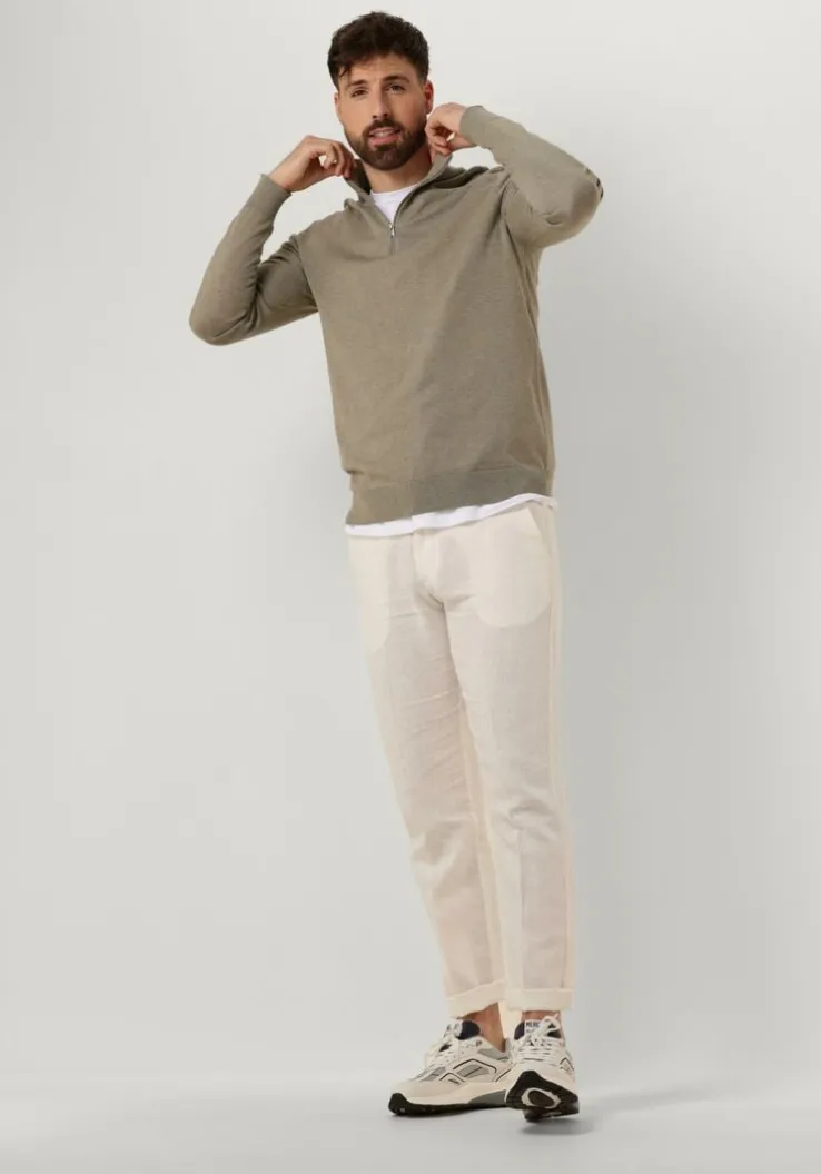 groene selected homme trui slhberg half zip cardigan noos