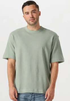 groene selected homme t-shirt slhrelaxcaleb ss o-neck tee