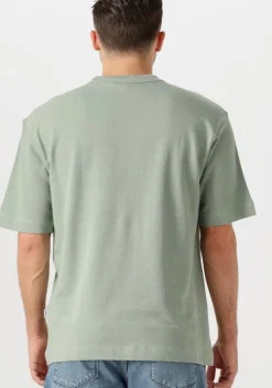 groene selected homme t-shirt slhrelaxcaleb ss o-neck tee