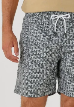 groene shiwi zwembroeken men mike swim shorts 7 inch geo tile