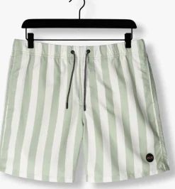 groene shiwi zwembroeken men swimshort broad stripe