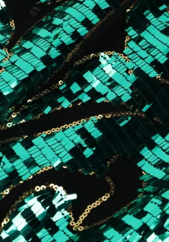 groene silvian heach mini jurk vestit.corto / dress glitter