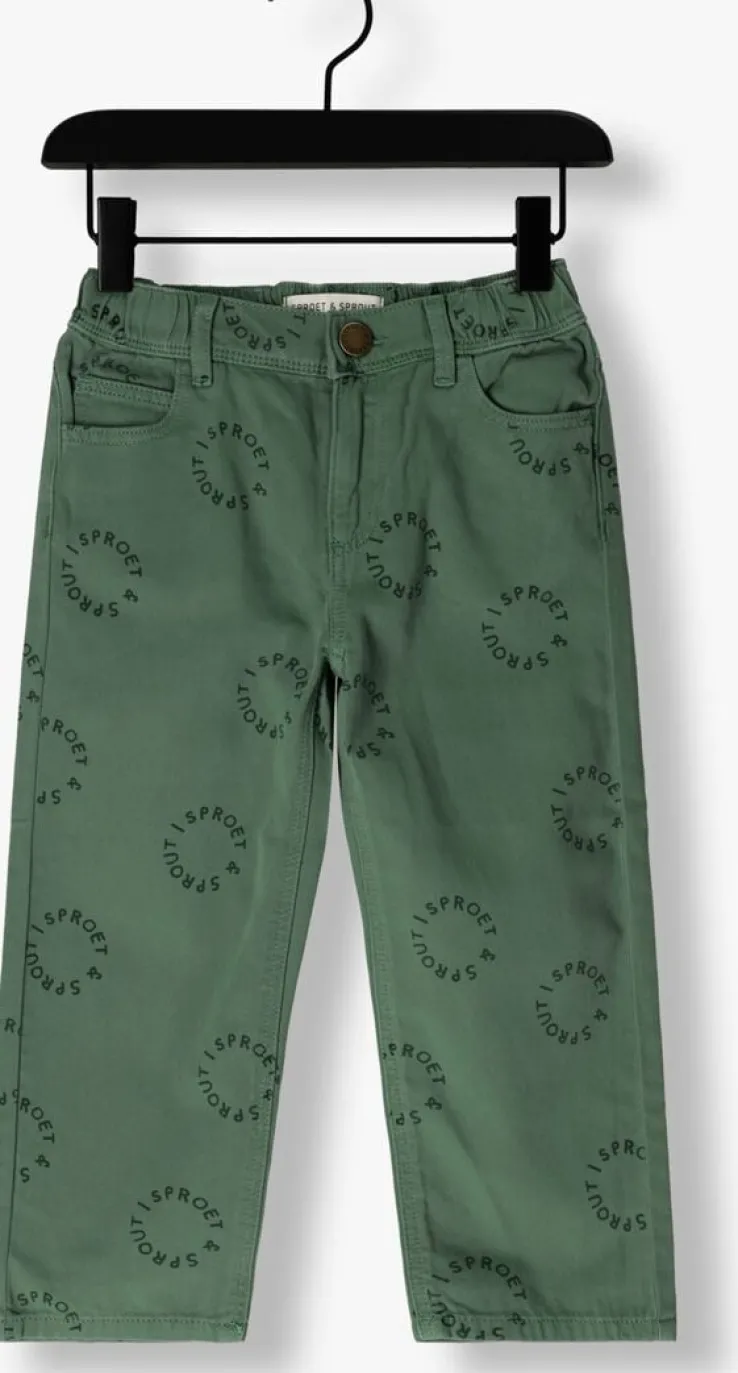 groene sproet & sprout straight leg jeans denim pants green