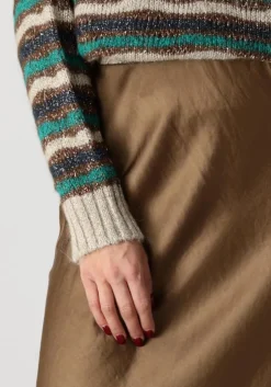 groene summum midirok skirt heavy silk touch