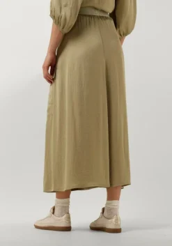 groene summum midirok skirt silky touch