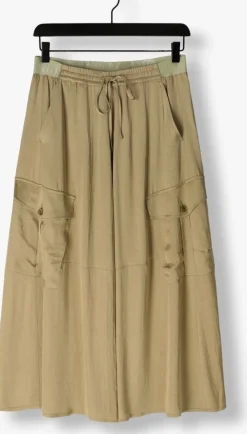 groene summum midirok skirt silky touch