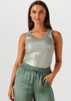 groene summum top rib tanktop cotton rib