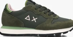 groene sun68 lage sneakers ally solid nylon