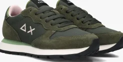 groene sun68 lage sneakers ally solid nylon