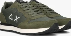 groene sun68 lage sneakers tom solid