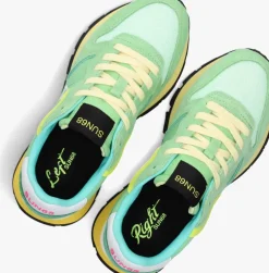 groene sun68 lage sneakers ally color explosion