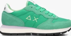 groene sun68 lage sneakers ally solid nylon