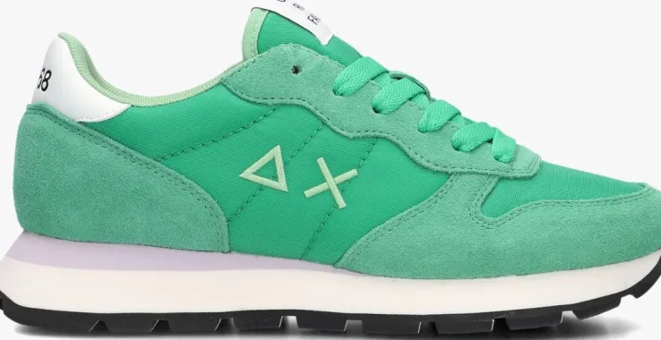 groene sun68 lage sneakers ally solid nylon