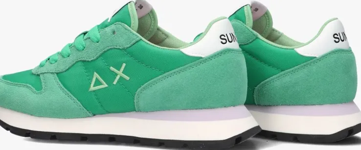 groene sun68 lage sneakers ally solid nylon