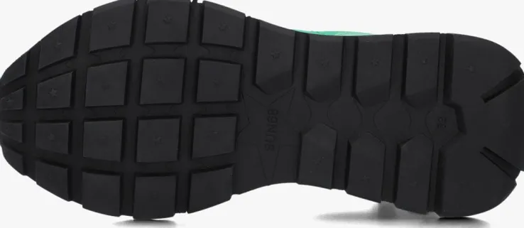 groene sun68 lage sneakers ally solid nylon
