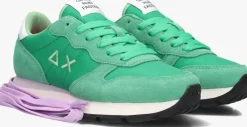 groene sun68 lage sneakers ally solid nylon