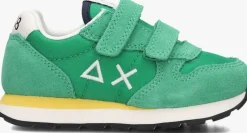 groene sun68 lage sneakers boys tom solid