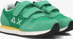 groene sun68 lage sneakers boys tom solid