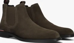 groene tommy hilfiger chelsea boots core rwb hilfiger chelsea
