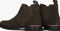 groene tommy hilfiger chelsea boots core rwb hilfiger chelsea