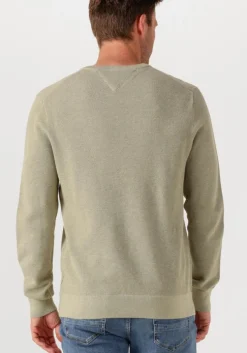 groene tommy hilfiger trui essential structure crew neck