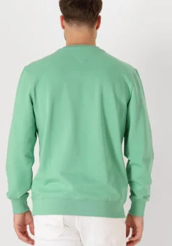 groene tommy hilfiger trui essential terry crewneck