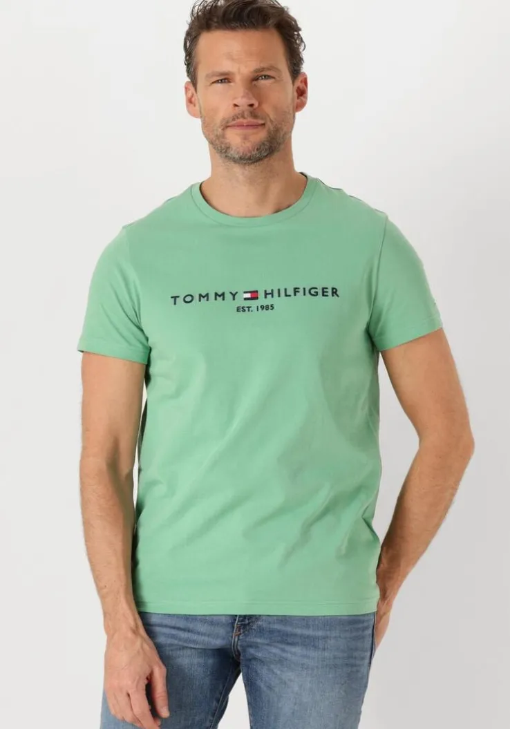 groene tommy hilfiger t-shirt tommy logo tee