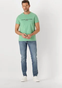 groene tommy hilfiger t-shirt tommy logo tee