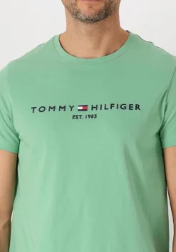 groene tommy hilfiger t-shirt tommy logo tee