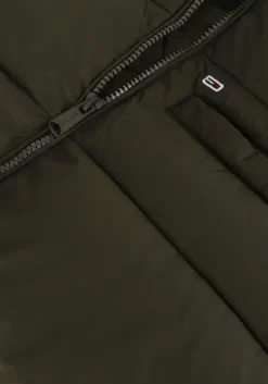 groene tommy jeans gewatteerde jas tjw midi vail puffer