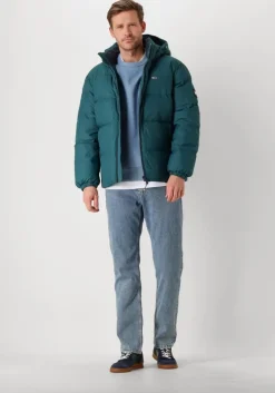 groene tommy jeans gewatteerde jas tjm essential down