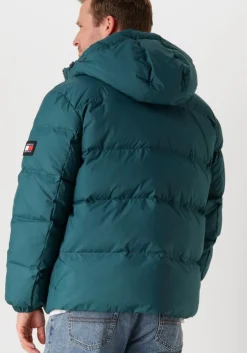 groene tommy jeans gewatteerde jas tjm essential down