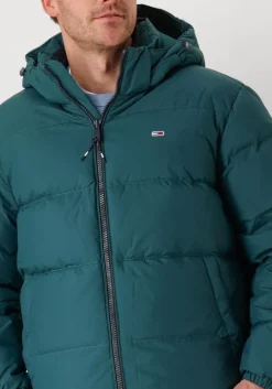 groene tommy jeans gewatteerde jas tjm essential down